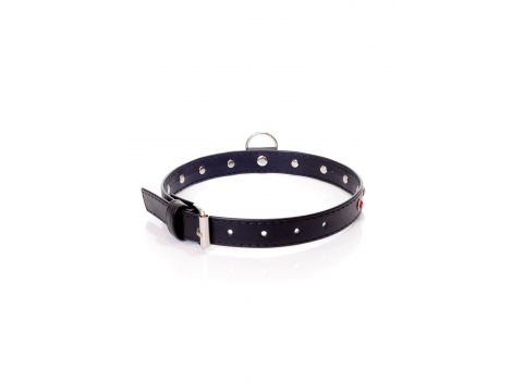 Obroża z czerwonymi kryształkami Fetish B Series 2 cm - 2