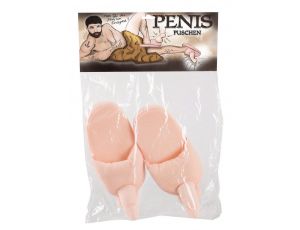Pantofle damskie pluszowe z penisem kolor skóry rozmiar 40