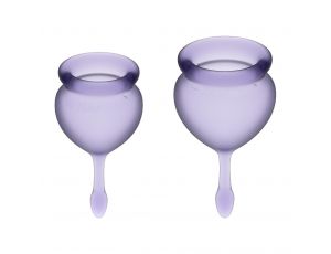 Zestaw kubeczków menstruacyjnych Satisfyer Feel Good fioletowy