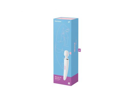 Wibrator Satisfyer Wand-er Woman (Biały/Chrom)