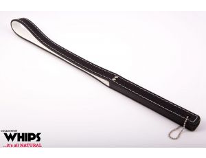 Pejcz pas do chłosty Whips Collection skórzany biały 37 cm