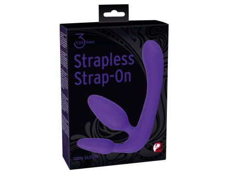 Strapon bez pasków silikonowy 20 cm - 2