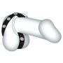 Czarny skórzany pasek z pierścieniami erekcyjnymi Bad Kitty 21 cm - 6