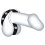 Czarny skórzany pasek z pierścieniami erekcyjnymi Bad Kitty 21 cm - 11