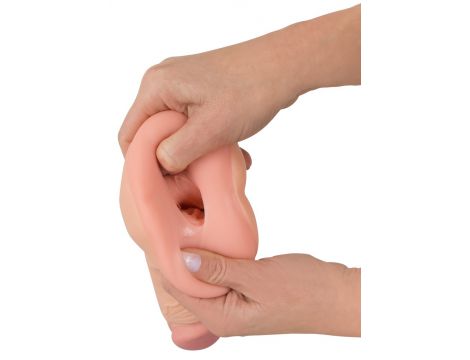 Masturbator Nature Skin 2w1 przedłużka penisa TPE 21 cm - 13
