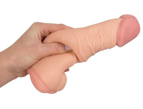 Masturbator Nature Skin 2w1 przedłużka penisa TPE 21 cm - 12