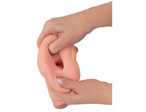 Masturbator Nature Skin 2w1 przedłużka penisa TPE 21 cm - 16