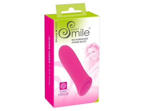 Mini wibrator Sweet Smile Power Bullet silikonowy USB 8,5 cm - 2