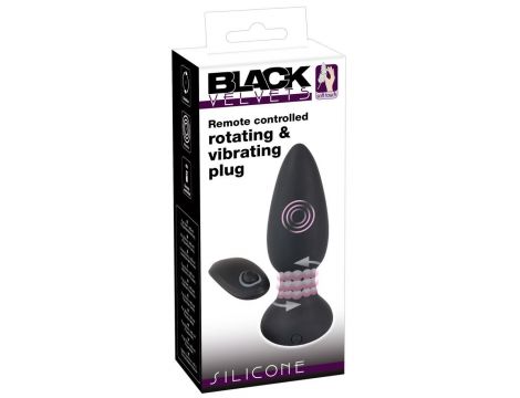 Korek analny rotacyjny Black Velvets pilot USB 14 cm - 2