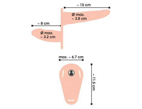 Vibrating Double Strap-On - 4