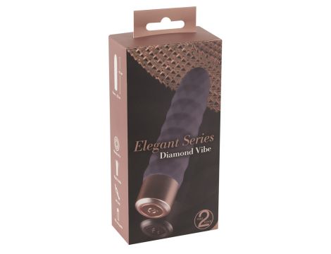 Wibrator Diamond Vibe z falami silikonowy USB 15 cm - 2