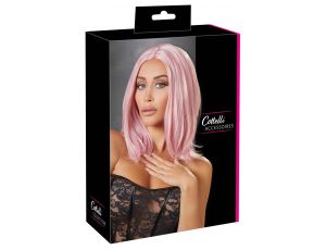 Peruka bobowa różowa Cottelli 30 cm regulowana
