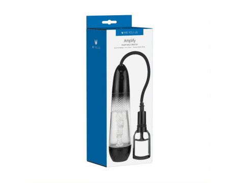 Masturbator z pompką Me You Us Amplify Pump przezroczysty czarny - 4