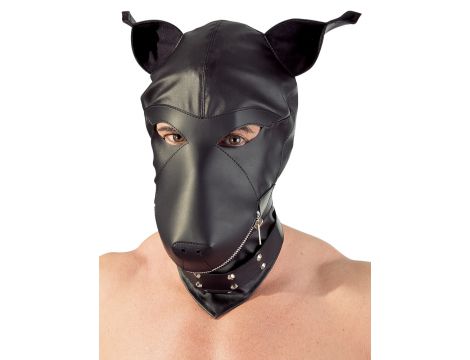 Maska psa z imitacji skóry fetish Collection czarna - 2