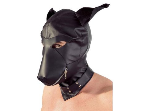 Maska psa z imitacji skóry fetish Collection czarna - 3
