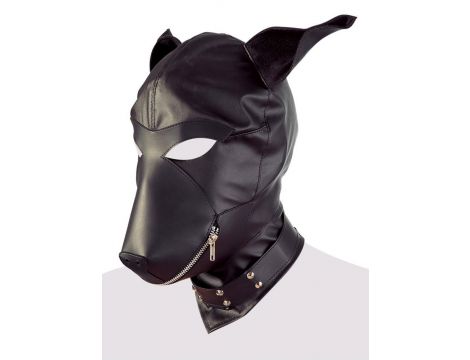Maska psa z imitacji skóry fetish Collection czarna - 7