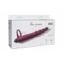 Strap on silikonowy Pure Passion bordowy wibrujący 16 cm - 2