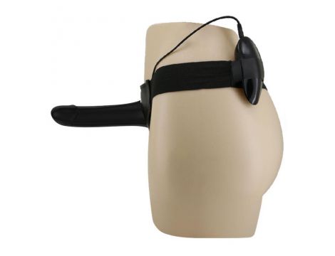 Proteza penisa wibrująca hollow Pretty Love Vito silikonowa czarna 17 cm - 3