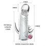Wibrująca przedłużka na penisa Baile z wypustkami 2cm - 5