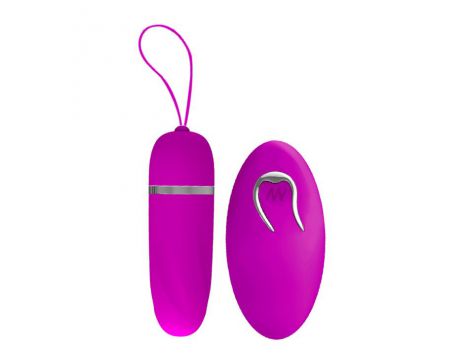 Silikonowe jajeczko wibracyjne Pretty Love Debby 12 funkcji fioletowe 9 cm - 3