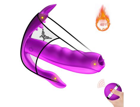 Stymulator silikonowy do majtek Fox USB 7 funkcji z ogrzewaniem - 5