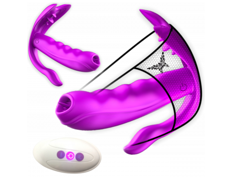 Stymulator silikonowy do majtek Fox USB 7 funkcji z ogrzewaniem - 7