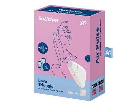 Stymulator łechtaczki Satisfyer Love Triangle biały z aplikacją - 7