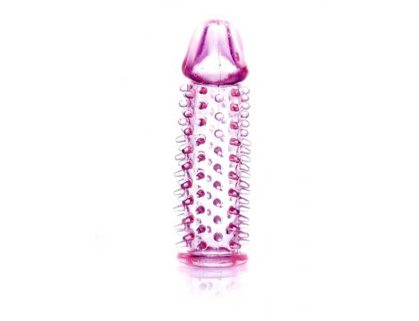 Elastyczna przedłużka na penisa z wypustkami EasyLove 12 cm - 2