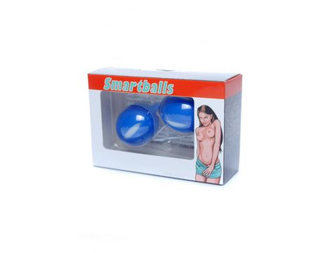Dyskretne kulki gejszy Smartballs niebieskie 19 cm - 4