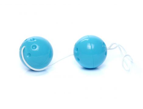 Kulki gejszy dyskretne Duo Balls niebieskie EasyLove 21 cm - 2