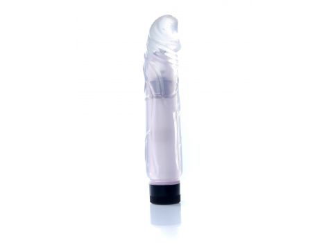 Wibrator żelowy Juicy Jelly regulowany przezroczysty 22 cm - 2