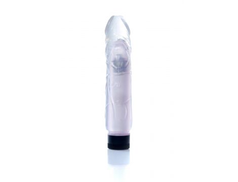 Wibrator żelowy Juicy Jelly regulowany przezroczysty 22 cm - 4