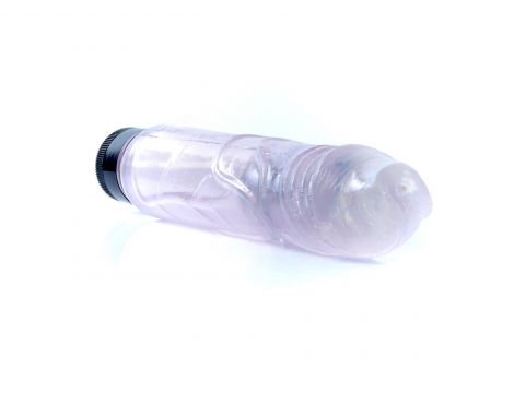 Wibrator żelowy Juicy Jelly regulowany przezroczysty 22 cm - 5