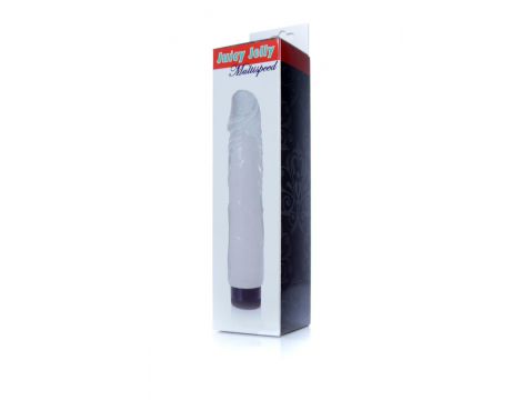 Wibrator żelowy Juicy Jelly regulowany przezroczysty 22 cm - 6