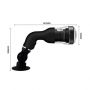 Masturbator rotujący waginalny Baile z przyssawką USB czarny 37 cm - 5