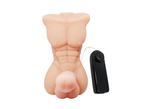 Męski tors masturbator Baile Temptation Bigger Man z wibracją 13 cm - 4