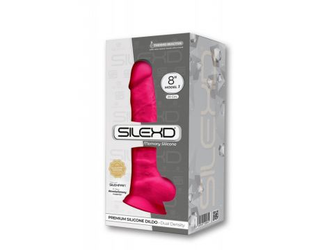 Dildo realistyczne Silexd silikonowe różowe 20 cm - 2