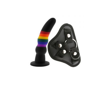 Strap on silikonowy kolorowy Dream Toys 17 cm - 3