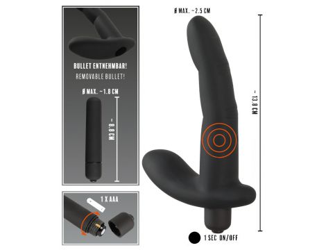 Wibrator prostaty Rebel Finger silikonowy 13,8 cm - 5