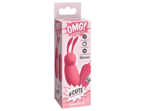 Wibrator króliczek OMG! Cute mini silikonowy 8 cm 20 trybów - 2