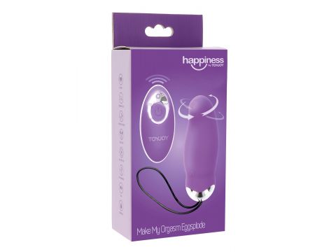Jajko wibrujące silikonowe ToyJoy fioletowe z pilotem USB 9 cm - 3