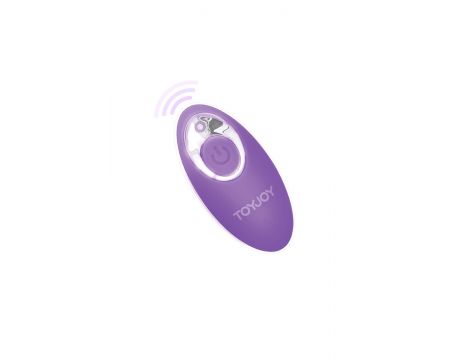 Jajko wibrujące silikonowe ToyJoy fioletowe z pilotem USB 9 cm - 6