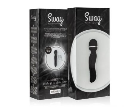 Wibrator różdżkowy Sway Vibes No.4 czarny silikonowy USB 20 cm - 4