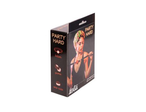 Knebel gumowy Party Hard Love Addict czerwony 4,5 cm - 3