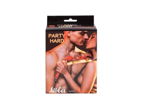 Knebel kulowy Party Hard Firecracker Lola Games czerwony 63 cm - 5