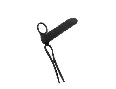 Strap on wibrujący Pure Passion Rori silikonowy czarny 16 cm - 2