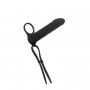 Strap on wibrujący Pure Passion Rori silikonowy czarny 16 cm - 3