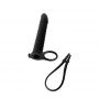 Strap on wibrujący Pure Passion Rori silikonowy czarny 16 cm - 6