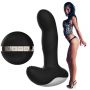 Masażer prostaty silikonowy z pilotem USB grzewczy 13.5 cm czarny - 3