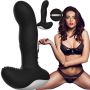 Masażer prostaty silikonowy z pilotem USB grzewczy 13.5 cm czarny - 2